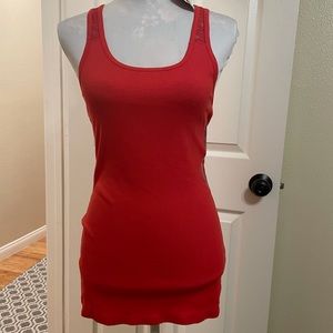 NWT Mossimo red lacey tank top